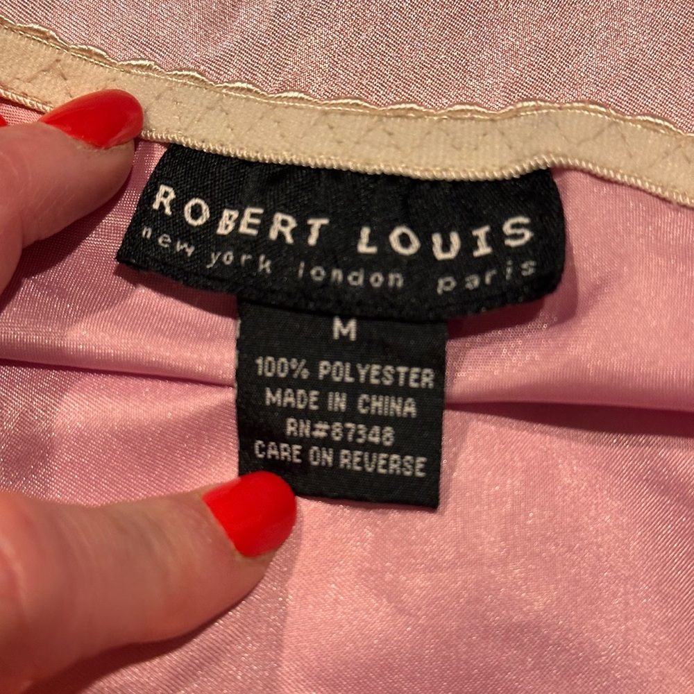 Robert Louis Pink Asymmetrical Dress Satin & Lace dress Y2K Fairycore Coquette - Picture 9 of 11